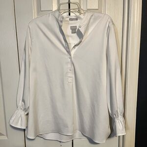 Chico’s No Iron Chic Stretch LS Shirt Size 2
